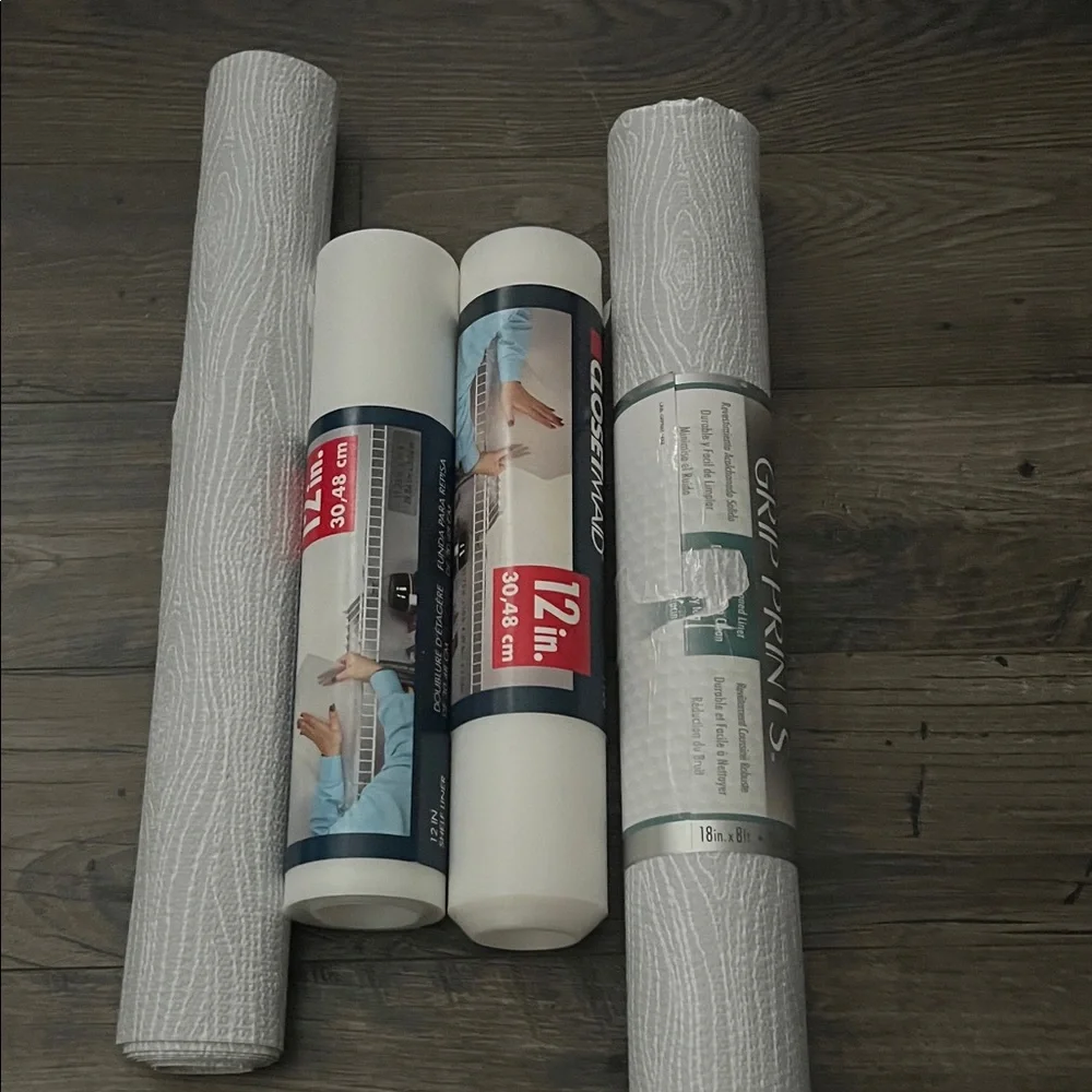 White and Grey Shelf Liner Set